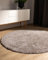 benuta Basic Hochflorteppich Teppich Wohnzimmer Sohari - Taupe 200 cm Rund - Minimalistischer Look - Weich & Waschbar - Für Schlafzimmer, Flur oder Esszimmer - Geeignet für Fußbodenheizung