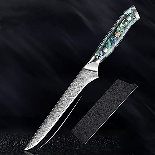 1-5. STCK Damaskus Stahlmesser Set Küche Kochen Werkzeuge Chefmesser Santoku Boning Messer Exquisite Shell Griff(6 inch Boning Knife)