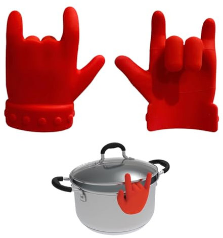 MIRKUZI Shelves for Chopsticks and Cutlery, Kitchen Aid Finger Shape Pot Lid Anti-Spill Raised Soup Ladle Holder Prevent Soup Overflow Holder (Pack of 2)