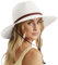 DRESHOW Mujeres Sombrero de Panamá, Sombrero de Paja de ala Ancha, Sombrero de Verano con Correa de Barbilla, Sombrero de Playa Fedora UPF 50+
