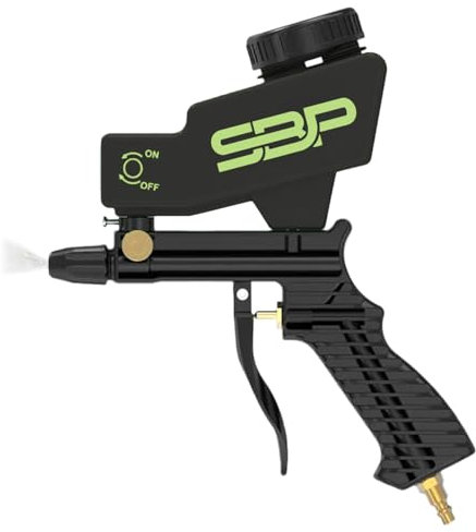 SandBlastPro Pistolet de sablage, pistolet de sablage, buse en céramique, sablage à air comprimé, sablage à air comprimé, sablage (noir)