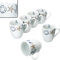 MamboCat Neptun 6er Set Kaffeebecher I 280 ml I Porzellan-Becher mit Henkel & maritimen Motiven für 6 Personen I Tassen für Heißgetränke wie Tee, Kakao & Co