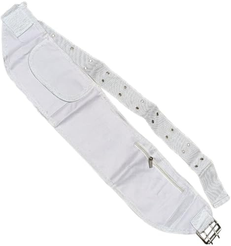 Vobumix Verstellbarer Ihram-gürtel Bauchtasche Für Hadsch Umrah, Laufgürtel Für Handytasche, Weiße Arabische Hüfttaschen Vordertaschen Und Reißverschlussfächern