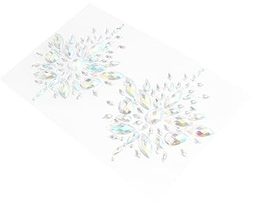 CALLARON Acrylic Rhinestone Face Gems Body Stickers Self Adhesive Forehead Jewelry for Parties Festivals Cosplay More Reusable with Eyelash Glue Shiny Glitter Design