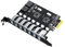 Kalttoy PCIe A USB3.0 Extender Tarjeta 5Gbps Convertir Adaptador 7 Puerto PCIe Desktop Computer PC Convertir Tarjeta para PC Escritorio