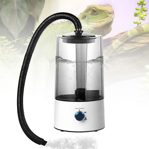 Reptilien-Luftbefeuchter, 4L, mit Schlauch, silencieux, für Terrarium | Nebel einstellbar; automatische Abschaltung; für Amphibien.