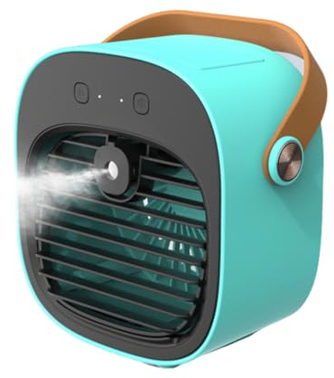 Mobile Klimageräte, Mini Luftkühler für Zimmer, 4 in 1 Klimaanlage Ventilator und Luftbefeuchter, Air Cooler mit 7 LED Leuchten, 2 Modi und 3 Geschwindigkeiten für Zuhause, Büro, Reisen
