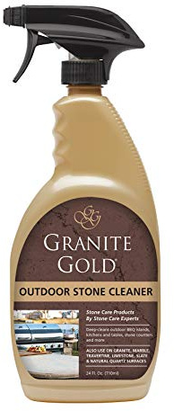 Granite Gold Outdoor Stone Cleaner Spray Deep Cleans Outside BBQ Islands, Kitchens and Tables, Counters-Safe on Food-Prep Surfaces, 24 Ounces