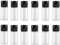 Lot de 12 flacons de voyage en plastique avec couvercle rabattable pour échantillon de gel douche émulsion cosmétique eau claire 10ML/0.3 Ounce