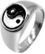 Aurstore Yin Yang, Ring aus 316L-Chirurgenstahl, Unisex, Herren, Damen, Größe 52-70, Legierter Stahl