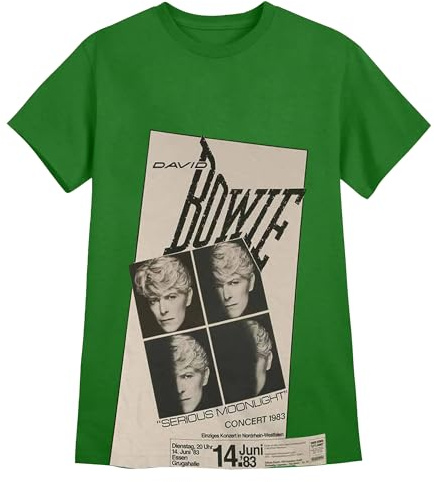David Bowie BOWTS31MGR04 T-Shirt, Irish, X-Large