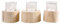 DuNord Design Windlicht Natur Teak Massivholz Glas 3er Set Teelichthalter