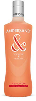 Ampersand - Ginebra premium nacional, sabor Mango con toque de Chilli - 1 botella de 700 ml