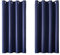 MRTREES Vorhang Blickdicht Gardinen Thermovorhang mit Ösen Verdunklungsvorhang Ösenschal Vorhänge Modern 137×117cm(H×B) Dunkelblau 2er Set für Hotels Büros Wohnzimmer Schlafzimmer Kinderzimmer