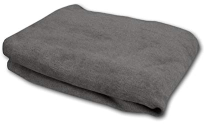 jilda-tex Premium Wende-Wohndecke Cosy Days Kuscheldecke Uni 60% Baumwolle/ 40% Acryl (Kiesel)