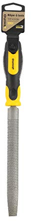 Rhino 43182 200 mm Rallador 1/2 lima media redonda de madera mango ergonómico bimaterial, longitud 200 mm