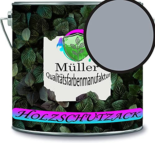 Holzschutzlack Holzlack Holzlasur wetterbeständiger Langzeitschutz Wetterschutzfarbe Holzschutzfarbe RAL 7040 Fenstergrau // Müller Qualitätsfarbenmanufaktur