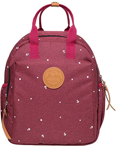 KAUKKO Rucksack für Schule & Freizeit mit 12 Zoll Laptopfach, 27 * 13 * 32 cm, 13.3 L (Rot JNL-K1005-6-30)