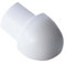 Dalsys 5x Coin Extérieur 8mm, Aluminium Anodisé Quart de Cercle Blanc, Carrelage