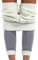 Minetom Damen Warme Schlanke Hose Frauen Winter Plüsch Jogginghose Verdickte Fleece Gefütterte Leggings Hohe Taille Stretch Hose Hellgrau XS