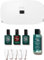 Manucurist Kit Semipermanente Unghie Bordeaux Dark Pansy - Kit Unghie Gel Completo: Lampada UV LED Unghie Professionale 24W, Base Coat, Top Coat, Gel Unghie, Solvente, Pinze per Rimuovere lo Smalto
