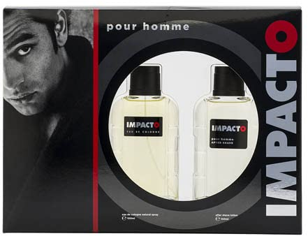 IMPACTO - Classic Agua de Colonia 100 ml + After Shave 100 ml, Estuche de Regalo Hombre, Pack 2 Piezas, Eau de Toilette Natural y Masculina, Aroma Cítrico, Fragancia Fresca, Elegante y Duradera