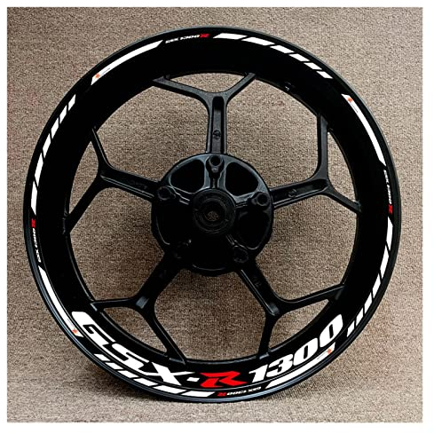 Dekorative Felgenaufkleber Motorrad Radnabe Aufkleber Streifen Reflektierende Felgen Aufkleber Dekoration Zubehör Für Suzuki Hayabusa GSX-R 1300 GSX 1300R (Color : B)