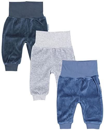 TupTam Pumphose Baby Jungen 3er Pack – Bequeme Baby Hosen Jungen aus Nicki für Herbst und Winter