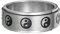 HIJONES Herren Religiöser Taiji Yin Yang Bagua Drehbarer Ring aus Rostfreier Stahl Lasergravur Mit Mattiertem Finish Silber- Größe 57 (18.1)