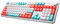 i-rocks K73M Mechanical Gaming Keyboard with Media Control Knob, 107 Keys, PBT Keycaps, Multimedia Hotkeys, Detachable USB-C Cable (Cherry MX Brown Switches, Mint Peach)