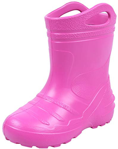 Dunkelpinke Kinder-Gummistiefel, KOLMAX Gießkanne 34 EU