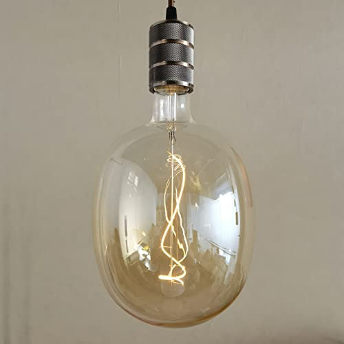 SD LUX Vintage LED Globe Leuchtmittel 5W Doppelspirale E27 XL LED Leuchtmittel dimmbar Schraubsockel Edison Glühbirne Pendelleuchte Warmweiß (DG170W5AB)
