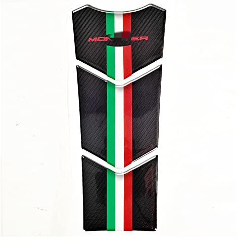Adesivo per Serbatoio 3D Resina Carbon Look Moto Rilievo del Carro Armato della Protezione Olio Sticker Caso per Ducati Monster 600 620 695 750 800 900 1000 Tutto L'Anno