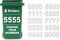 4 x Bin Numbers for Wheelie Bins, 0-9, Dustbin Stickers, Easy Application 17.5cm Stick On Number Stickers - Weatherproof Self Adhesive Vinyl (Number 5)