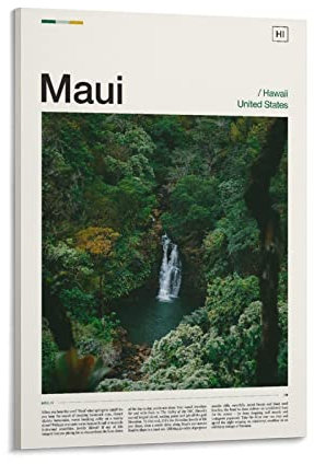 Maui-Druck, Maui-Poster, Maui-Kunstdruck, Maui-Foto, Maui-Wandkunst, Maui-Kunstwerk, Hawaii-Druck, Hawa-Rahmen, 50 x 75 cm