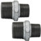 AERZETIX - C65072 - Set di 2 riduzioni maschio-maschio 1'' x 3/4 zincato - in ghisa - raccordo tubo filettatura avvitabile - idraulico-riscaldamento impianto acqua potabile manicotto alimentazione