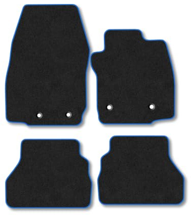 Ford B-Max (2015-2017) Carpet Car Mats | Blue Edge Trim Tailored Fit Floor Mats Full Coverage Protection Accessories Easy Clean Anti Slip Made in the UK