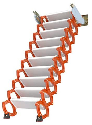 An der Wand montierte Dachbodenleiter Faltbare Dachbodentreppe für Zuhause Herunterziehbare Dachbodenleiter Universal-Teleskopleiter für den Innen- und Außenbereich