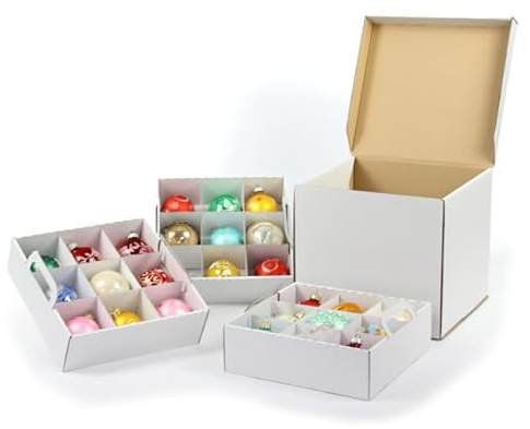 Seefalke Weihnachtskugeln in unserer Weihnachtskugelsortierbox sicher verstauen - Variante 27x 8cm…