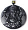 Jade-Halsketten-Anhänger-Schmuck, natürliche Jade-Anhänger-Halskette, geschnitztes Glücks-Amulett, natürlicher schwarzer Obsidian, geschnitzter Ganesha-Elefant, Glücks-Anhänger, kostenlose Halskette,