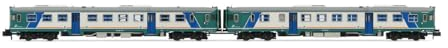 FS, confezione da 2 unità ALn 668 serie 1000, 2 porte livrea XMPR, finestrini piani, epoca Vb