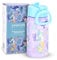 HYDRATE Botellas de agua de sirena de acero inoxidable para niños, botellas de agua para niñas pequeñas, botella moderna y simple para niños con pajilla, duradera, a prueba de fugas, diseño de sirena