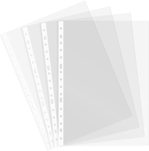Grafoplás | Bolsa de 10 Fundas Transparentes | Tamaño Folio | Polipropileno Galga Extra | Plástico Liso Cristal | Lomo Reforzado | 16 Taladros | Perfecto como Protector de Material de Oficina