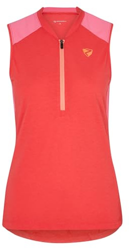 Ziener Damen NARALI Fahrradtrikot/Radtrikot - Mountainbike|Rennrad - atmungsaktiv,schnelltrocknend,elastisch,ärmellos, red Cheek, 42