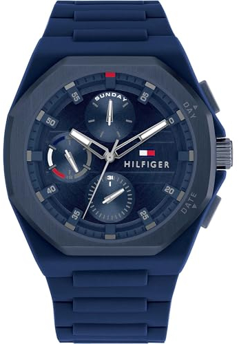 Tommy Hilfiger Reloj Analógico para Hombre de Cuarzo con Correa en Silicona 1792122
