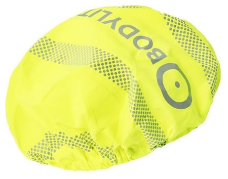 BODYLITE Wasserdichter Fahrradhelm-Regenschutz mit reflektierenden Streifen, verstellbares Gummiband für sicheren Sitz, wasserdicht, hohe Sichtbarkeit, atmungsaktiv und langlebig, Neongelb,