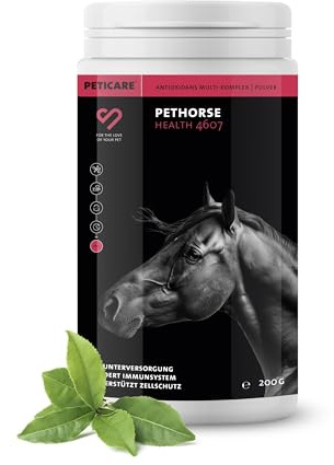 Peticare Antioxidantien-Boost für Pferde | Unterstützung bei Zellschäden & Immunstärkung, Anstrengung | Mit natürlichen Inhaltsstoffen | bei oxidativem Stress | petHorse Health 4607