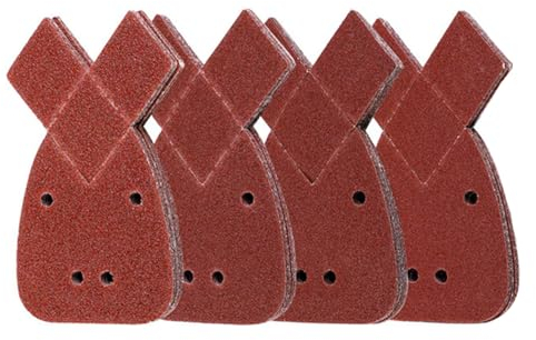 40PCS Black and Decker Mouse Sander Pads, Sanding Sheets with Extra 2 Tips for Replacement, Hook and Loop Sander Paper to Fit Black and Decker Detail Palm Sander(10 x 40/60/80/120 Grits)
