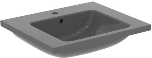 Ideal Standard - i.life B Waschbecken Top 60 cm aus Keramik mit Hahnloch, grau glänzend