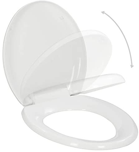 ShGaxin Tapa de váter Cierre Suave y desenganche rápido, Tapa WC, Tapa De Inodoro, Asiento WC, Tapadera WC, Tapa Water, Recambios Inodoro, Blanca